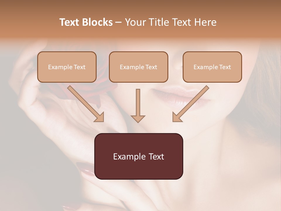 Beauty With Red Rose PowerPoint Template