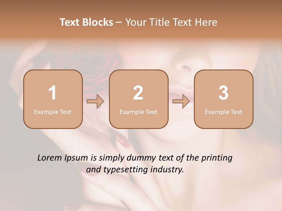 Beauty With Red Rose PowerPoint Template