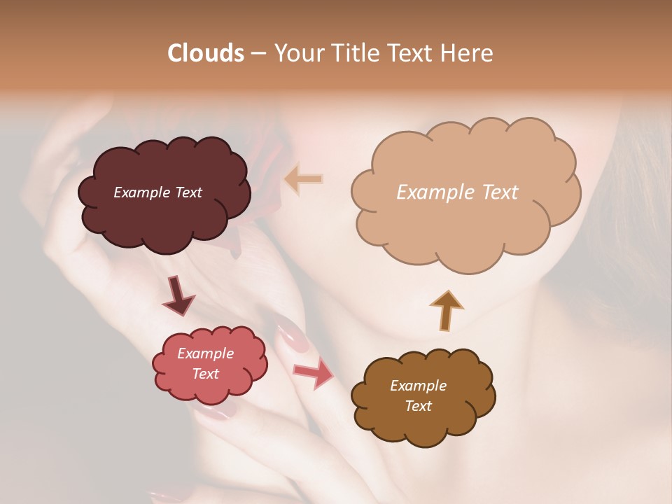 Beauty With Red Rose PowerPoint Template