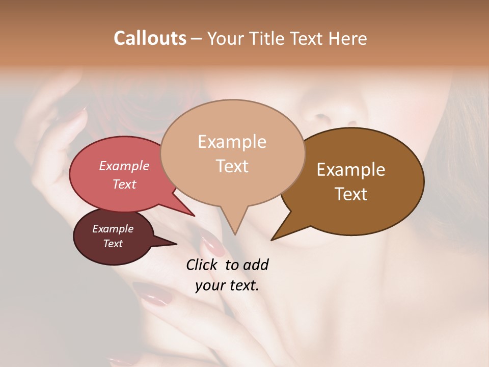 Beauty With Red Rose PowerPoint Template