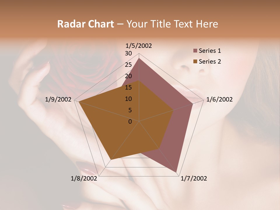 Beauty With Red Rose PowerPoint Template