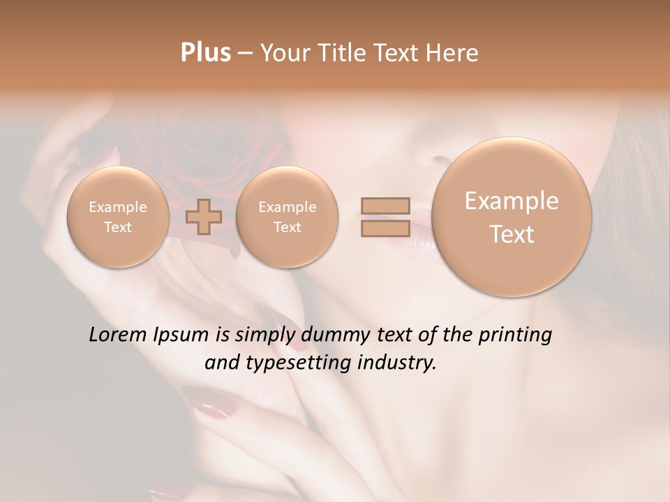 Beauty With Red Rose PowerPoint Template