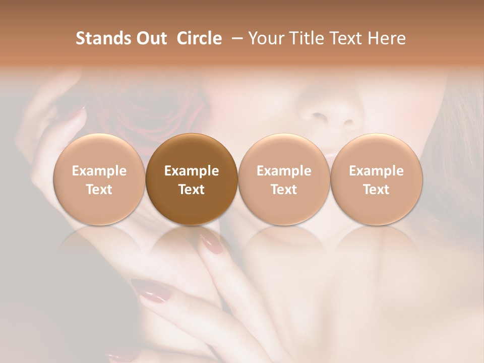 Beauty With Red Rose PowerPoint Template