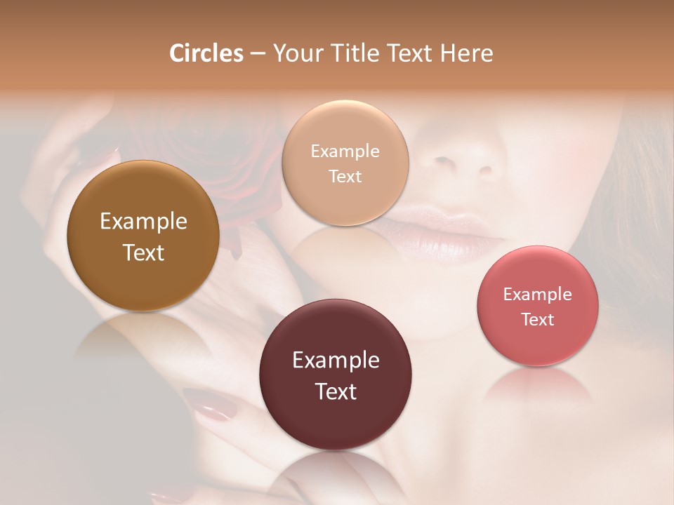 Beauty With Red Rose PowerPoint Template