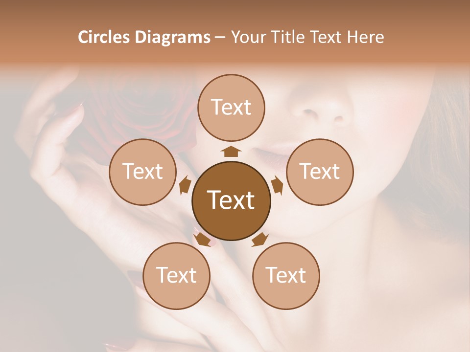 Beauty With Red Rose PowerPoint Template