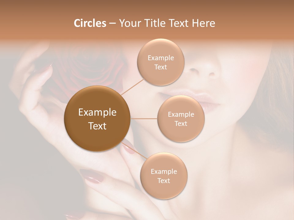 Beauty With Red Rose PowerPoint Template