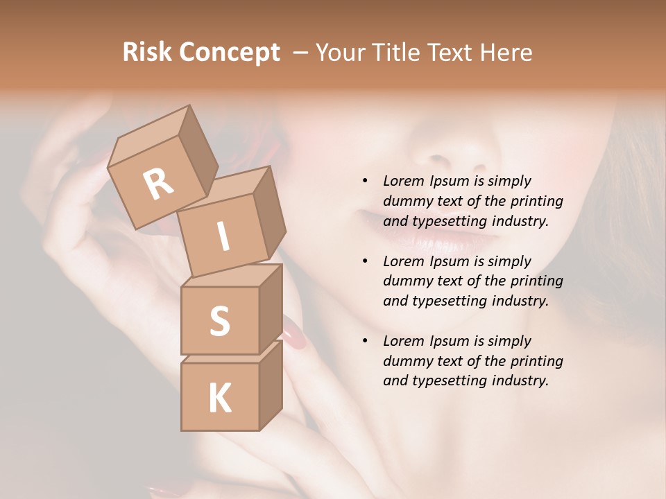 Beauty With Red Rose PowerPoint Template