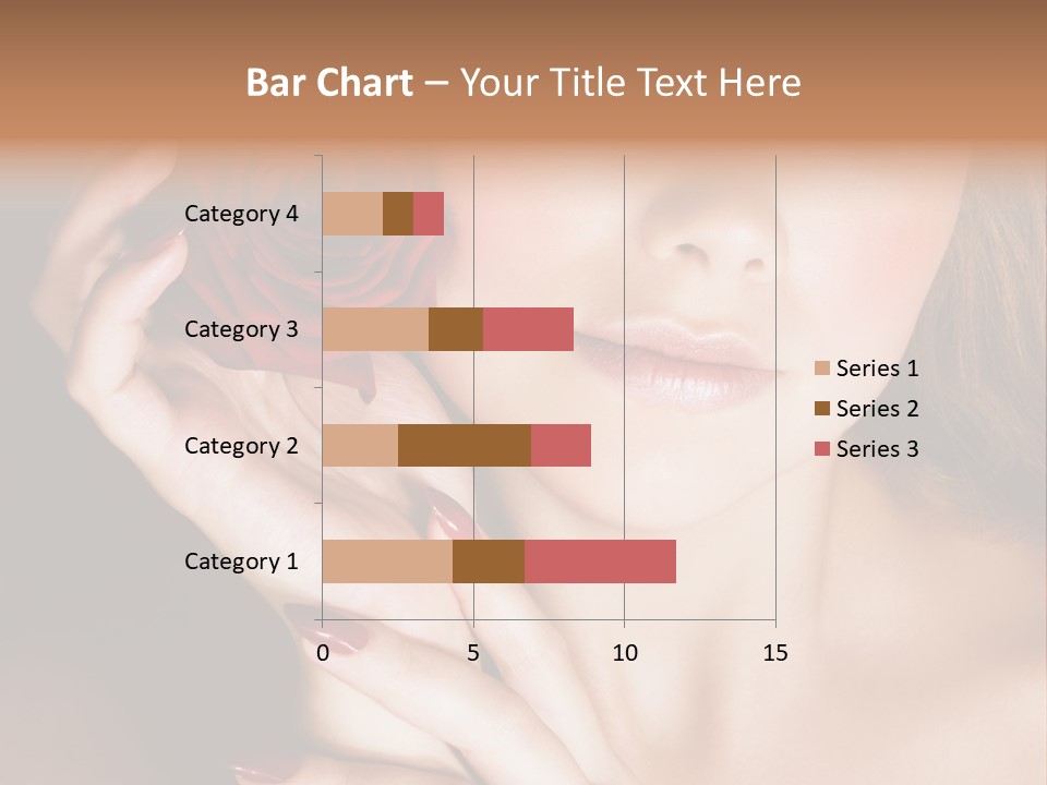 Beauty With Red Rose PowerPoint Template