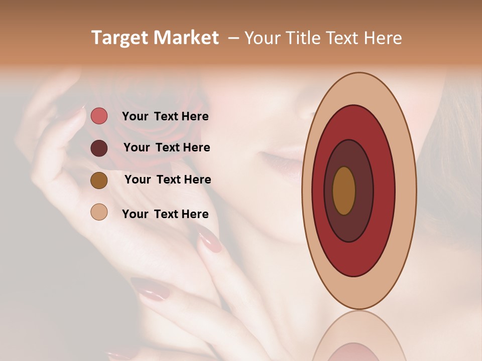 Beauty With Red Rose PowerPoint Template