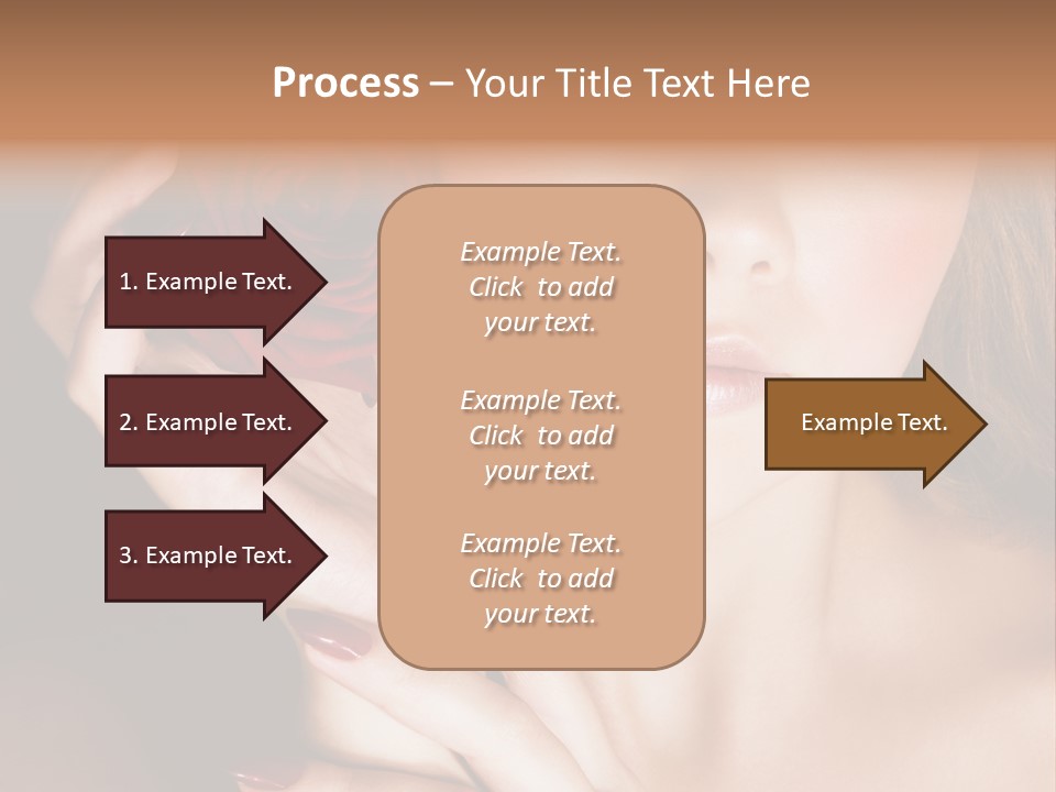 Beauty With Red Rose PowerPoint Template