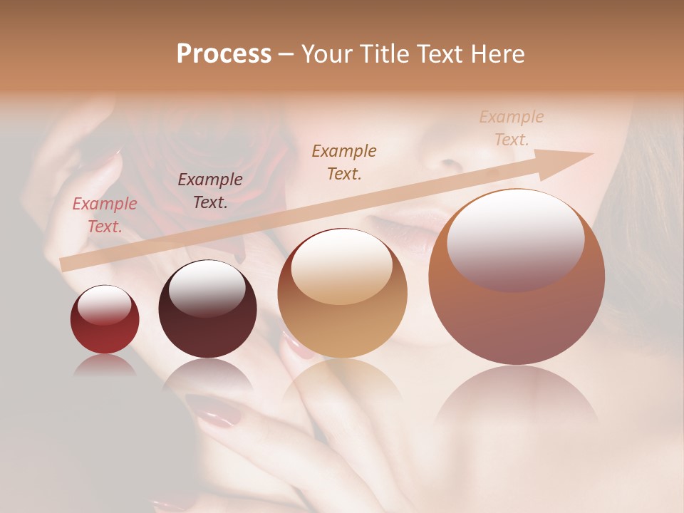 Beauty With Red Rose PowerPoint Template