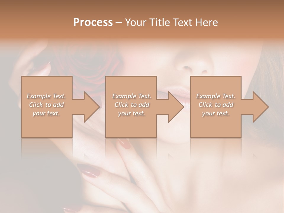 Beauty With Red Rose PowerPoint Template