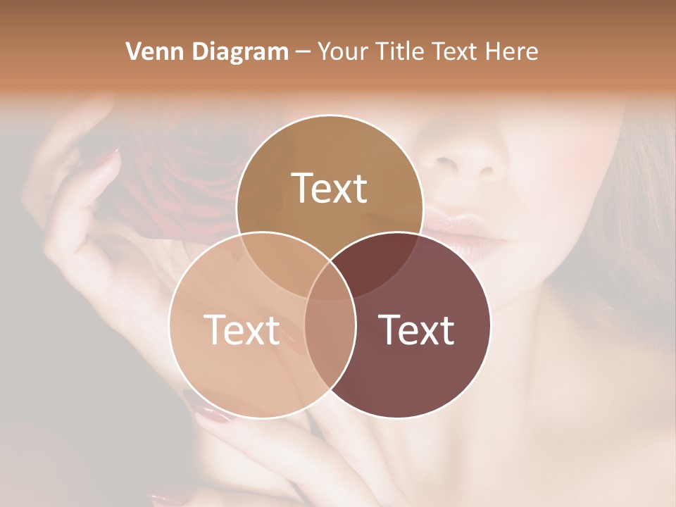 Beauty With Red Rose PowerPoint Template