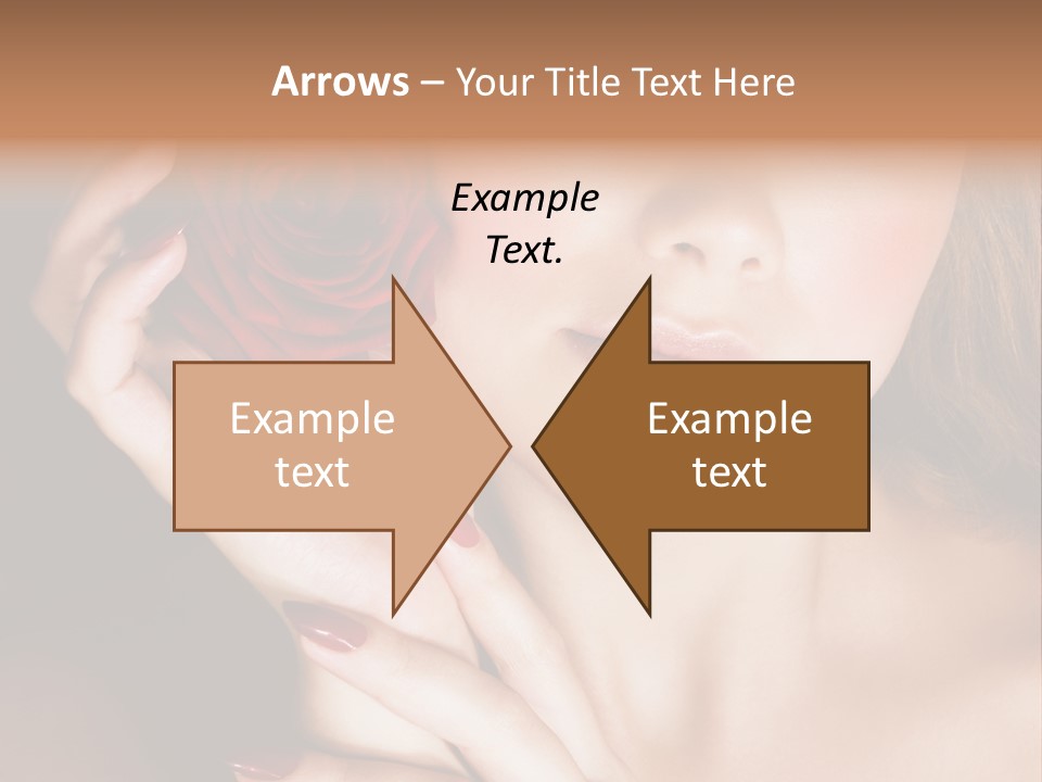 Beauty With Red Rose PowerPoint Template