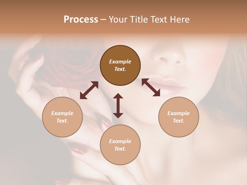 Beauty With Red Rose PowerPoint Template