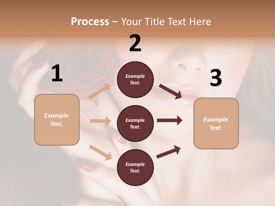 Beauty With Red Rose PowerPoint Template