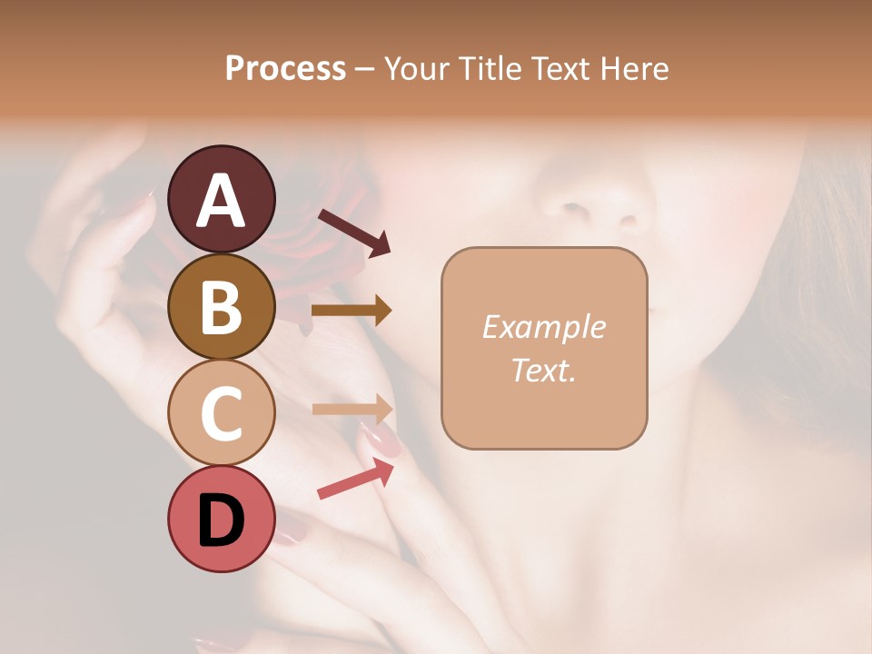 Beauty With Red Rose PowerPoint Template