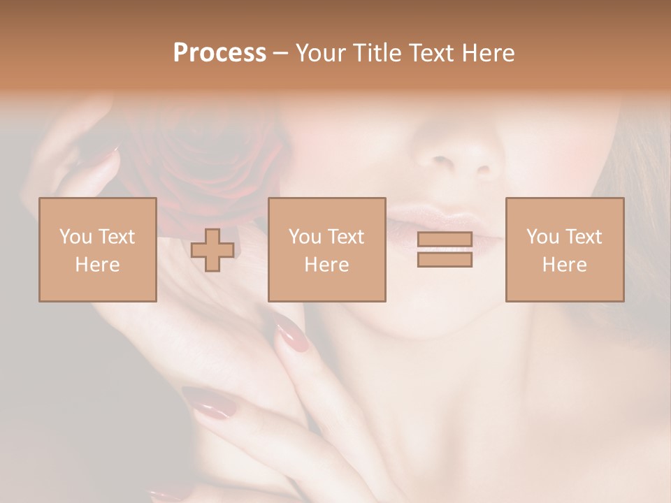 Beauty With Red Rose PowerPoint Template