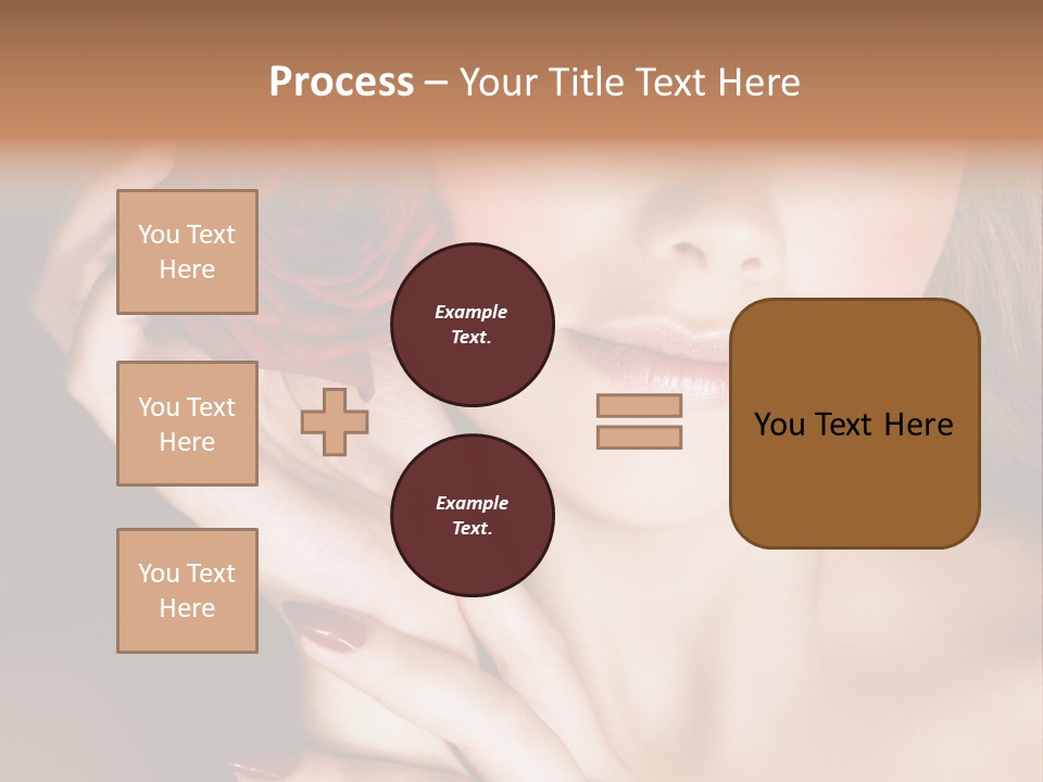 Beauty With Red Rose PowerPoint Template