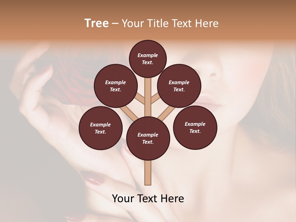 Beauty With Red Rose PowerPoint Template