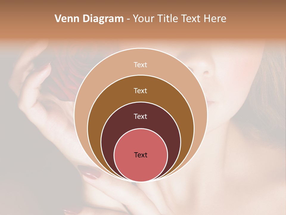 Beauty With Red Rose PowerPoint Template