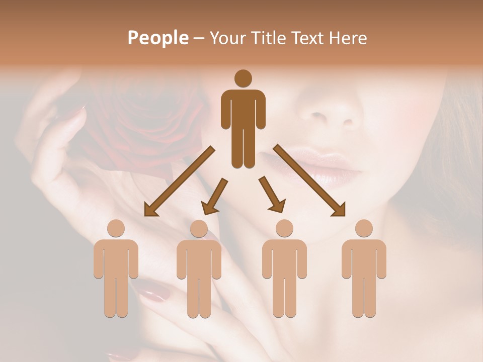 Beauty With Red Rose PowerPoint Template