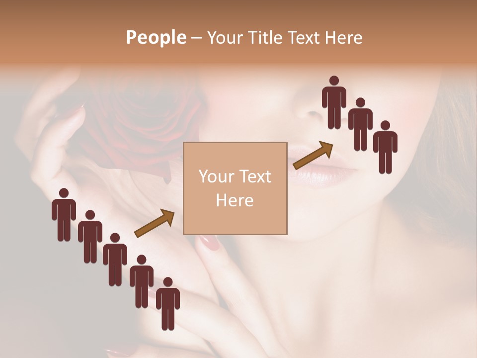 Beauty With Red Rose PowerPoint Template