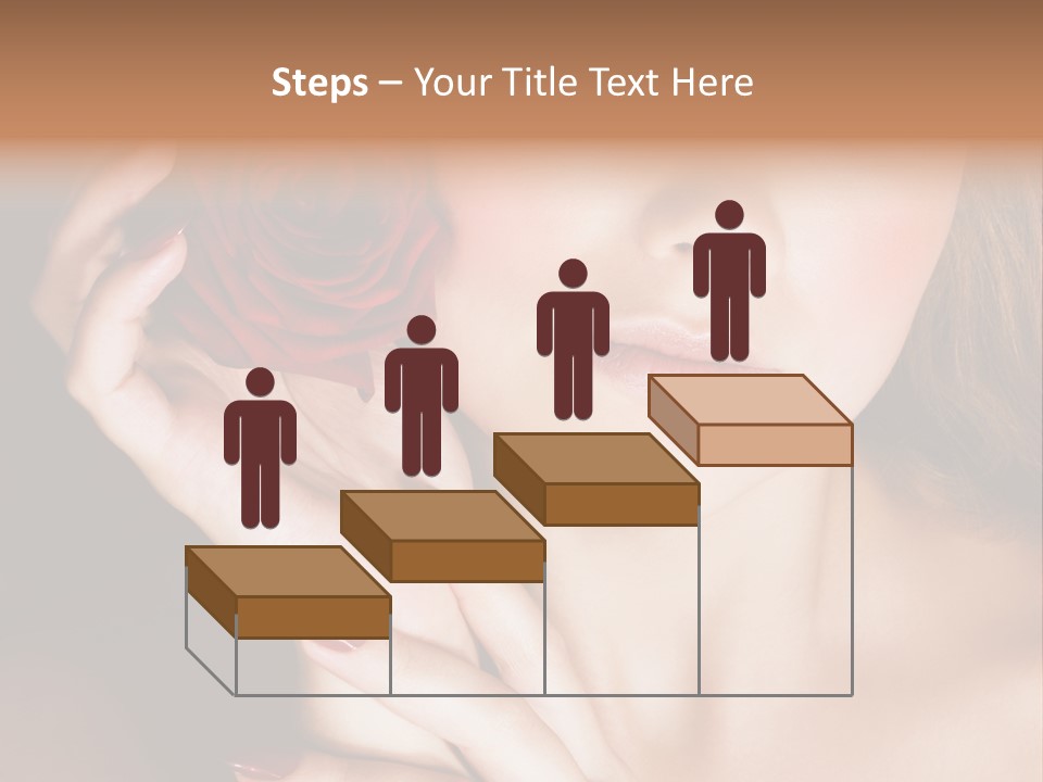 Beauty With Red Rose PowerPoint Template