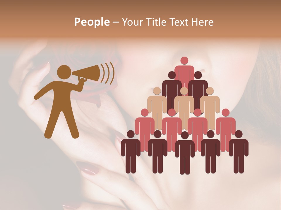 Beauty With Red Rose PowerPoint Template