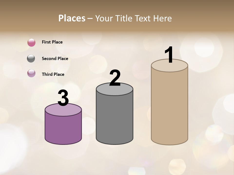 Sparkle - Beautiful Sparkly Background In Soft Champagne Colors PowerPoint Template