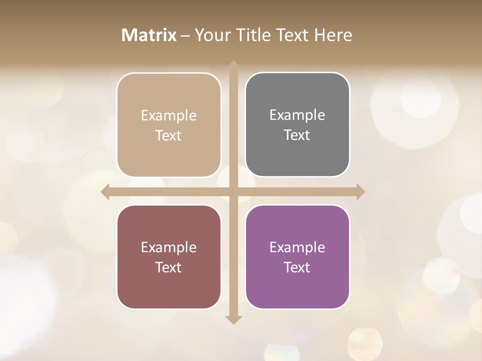 Sparkle - Beautiful Sparkly Background In Soft Champagne Colors PowerPoint Template