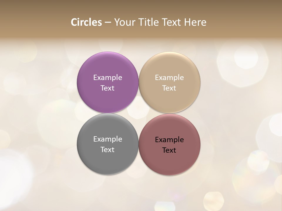Sparkle - Beautiful Sparkly Background In Soft Champagne Colors PowerPoint Template