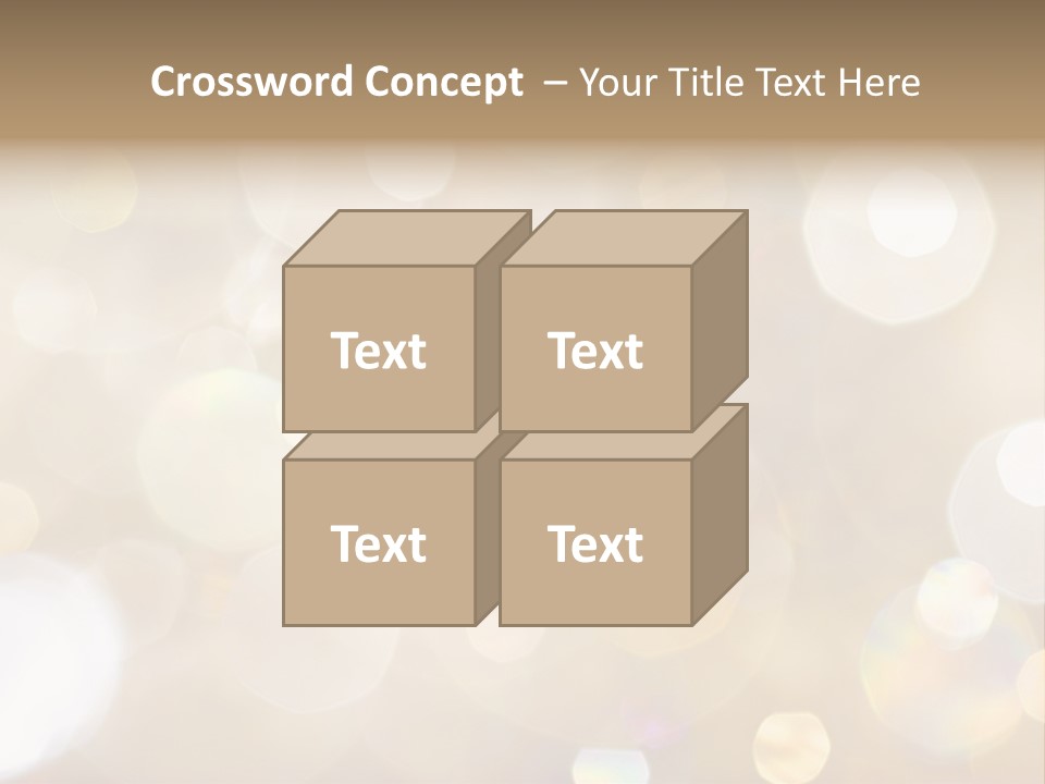 Sparkle - Beautiful Sparkly Background In Soft Champagne Colors PowerPoint Template