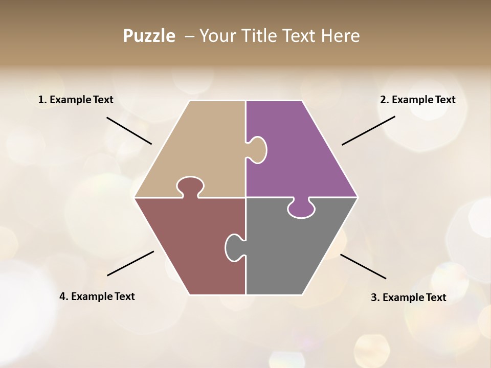 Sparkle - Beautiful Sparkly Background In Soft Champagne Colors PowerPoint Template