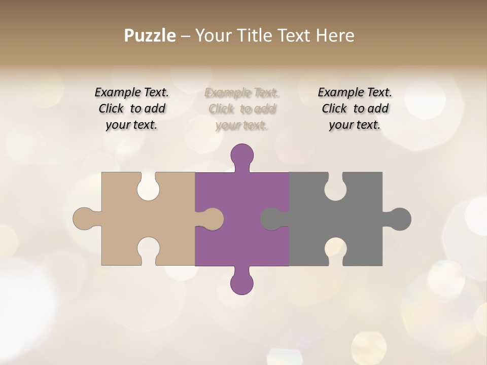 Sparkle - Beautiful Sparkly Background In Soft Champagne Colors PowerPoint Template