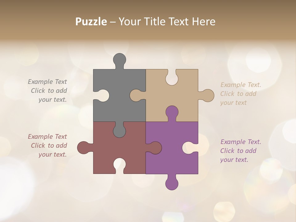 Sparkle - Beautiful Sparkly Background In Soft Champagne Colors PowerPoint Template