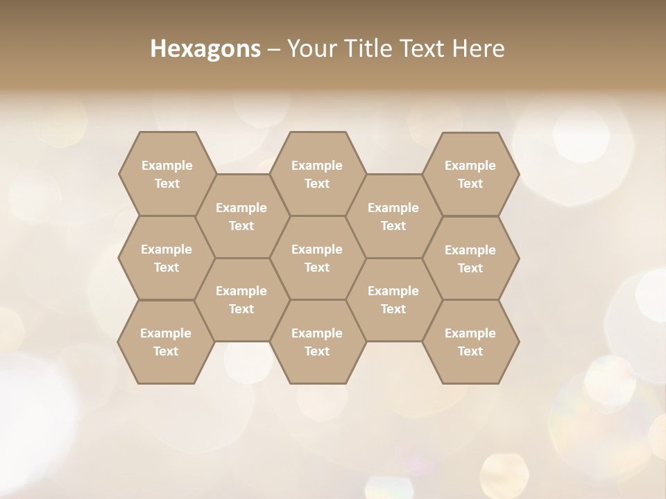 Sparkle - Beautiful Sparkly Background In Soft Champagne Colors PowerPoint Template