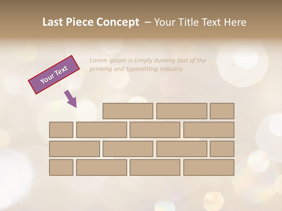 Sparkle - Beautiful Sparkly Background In Soft Champagne Colors PowerPoint Template