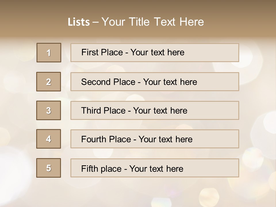 Sparkle - Beautiful Sparkly Background In Soft Champagne Colors PowerPoint Template