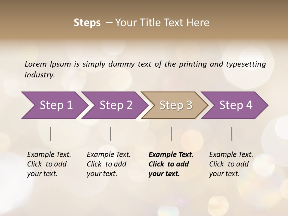 Sparkle - Beautiful Sparkly Background In Soft Champagne Colors PowerPoint Template