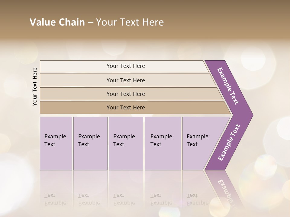 Sparkle - Beautiful Sparkly Background In Soft Champagne Colors PowerPoint Template