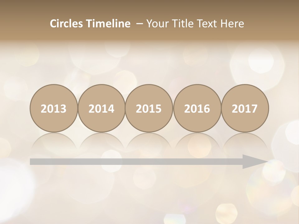Sparkle - Beautiful Sparkly Background In Soft Champagne Colors PowerPoint Template