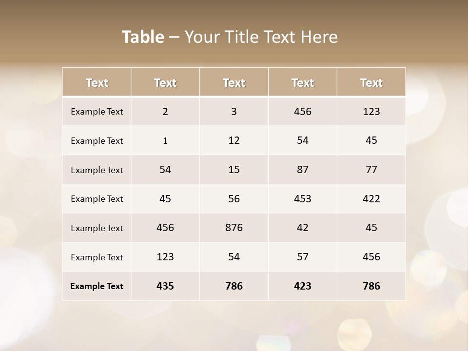 Sparkle - Beautiful Sparkly Background In Soft Champagne Colors PowerPoint Template