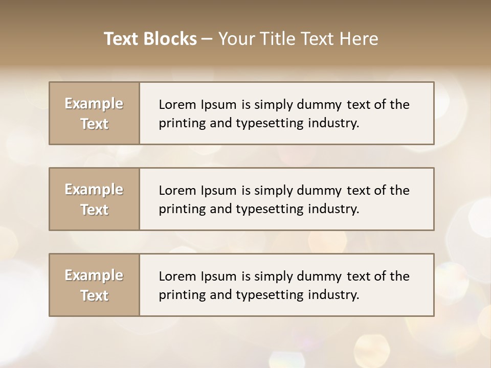 Sparkle - Beautiful Sparkly Background In Soft Champagne Colors PowerPoint Template