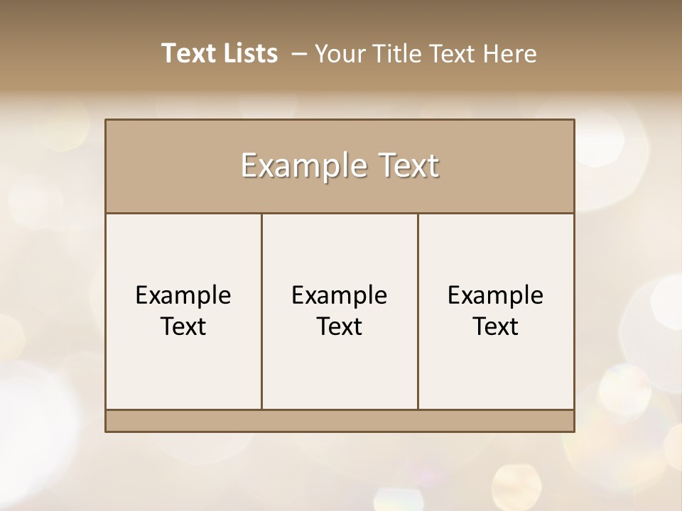 Sparkle - Beautiful Sparkly Background In Soft Champagne Colors PowerPoint Template