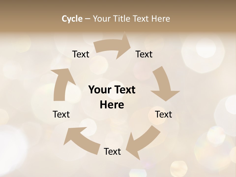 Sparkle - Beautiful Sparkly Background In Soft Champagne Colors PowerPoint Template
