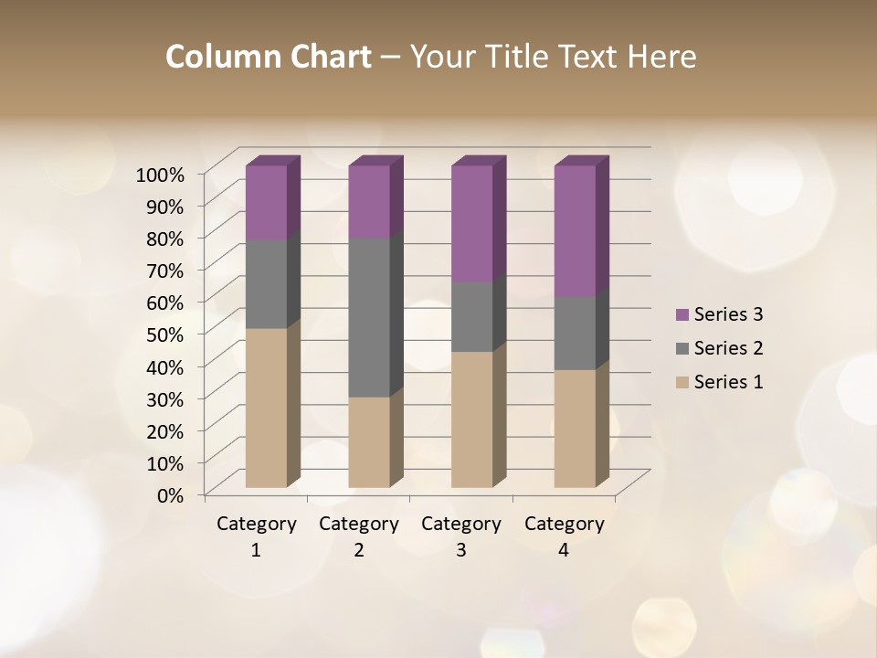 Sparkle - Beautiful Sparkly Background In Soft Champagne Colors PowerPoint Template