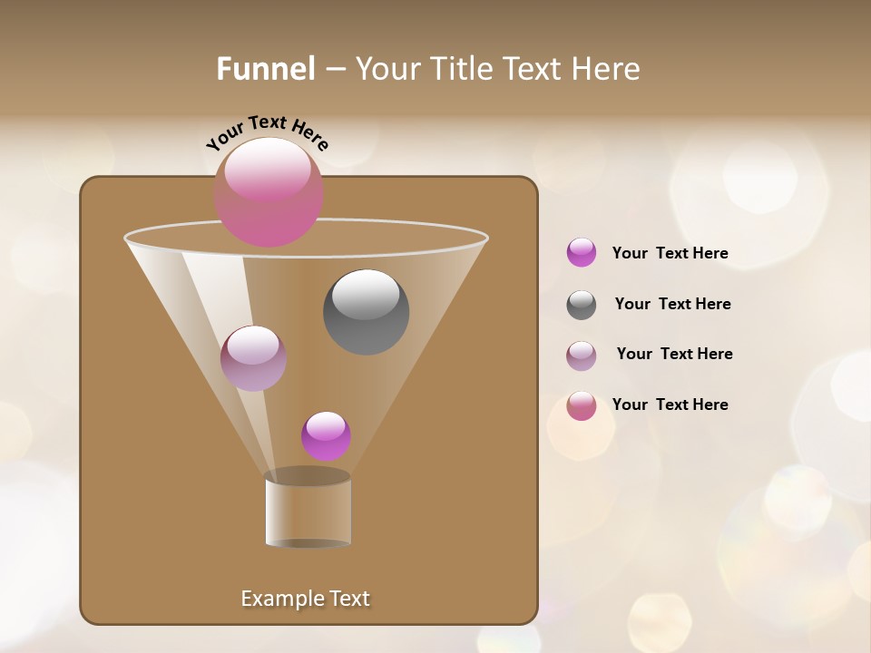 Sparkle - Beautiful Sparkly Background In Soft Champagne Colors PowerPoint Template
