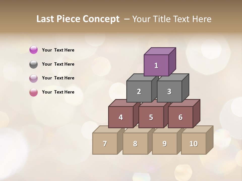 Sparkle - Beautiful Sparkly Background In Soft Champagne Colors PowerPoint Template