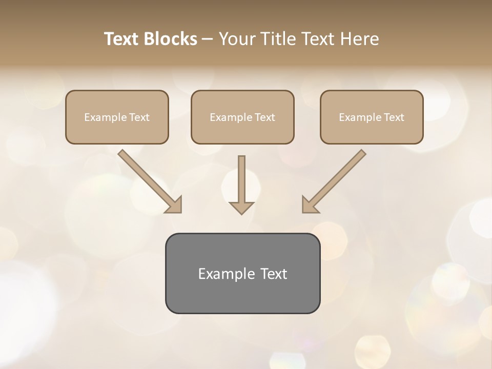 Sparkle - Beautiful Sparkly Background In Soft Champagne Colors PowerPoint Template